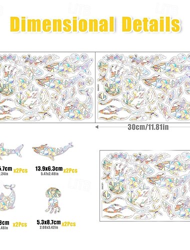  julevindusklistremerker, solfangere i laserglass, fargerike regnbueprisme, julesnøfnuggglassdekor, antikollisjonsvindusklistremerker