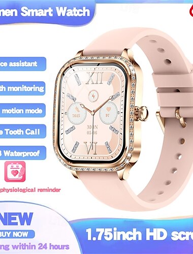  696 MK88 Reloj inteligente 1.75 pulgada Pulsera inteligente Bluetooth Recordatorio de Llamadas Seguimiento del Sueño Monitor de Pulso Cardiaco Compatible con Android iOS Mujer Llamadas con Manos