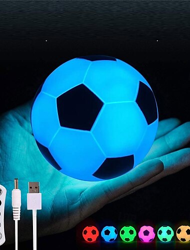  Schwimmendes LED-Nachtlicht mit RGB-Sportball, über USB wiederaufladbare wasserdichte Schwimmbadbeleuchtung für Kinder, Garten im Freien, Pool &Geschenk Fußball, Basketball und Baseball 6/4/2/1Stk