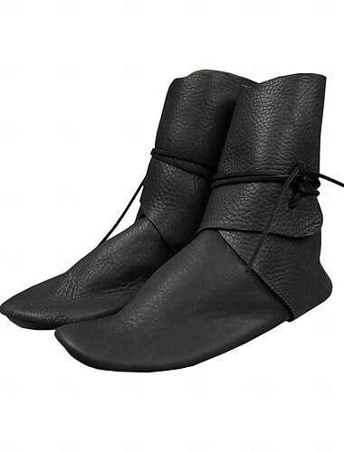  Retro Vintage Mittelalterlich Renaissance Schuhe Flache Jazzstiefel Ren Faire Herren Damen Keltisch Seeräuber Fantasie Karneval Party Lässig LARP Erwachsene Schuhe