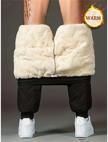  Per uomo Pantaloni della tuta Tasche Cinturino elastico Vita alta Pantalone / Sovrapantaloni Esterno Sportivo Strada Autunno Vello Tenere al caldo Morbido Allenarsi Ciclismo Taglio sartoriale