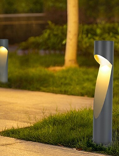  Lámpara de jardín de aluminio, lámpara de paisaje para jardín, luces de jardín, faroles para porche, jardín, 60 cm, 110-240 V, 10 W