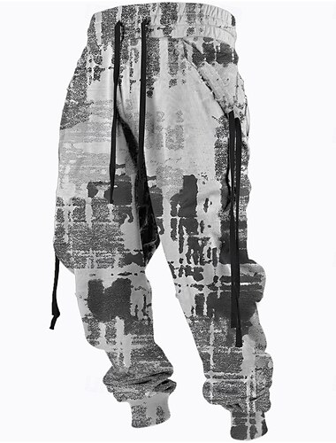  Herren Graphic Jogginghose Trainingshose Jogginghose Jogger Hosen Hose Mittlere Taillenlinie Elastischer Kordelzug in der Taille Vintage Brautkleider schlicht Outdoor Strasse Alltagskleidung Tasche