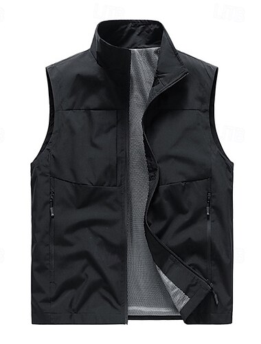  Männlich Puffer Weste Weste Steppweste Angelweste Sport & Natur Sport Frühling, Herbst, Winter, Sommer POLY Sport Solide / einfarbig Reisverschluss Königin Anne Dri-Fit Schwarz Elfenbein Dunkelmarine