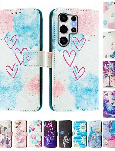  電話 ケース 用途 サムスンのギャラクシー S24 Ultra Plus S23 S22 S21 S20 Ultra Plus FE A55 A35 A25 A15 5G A54 A34 A14 A73 A53 A33 A23 A13 A72 A52 A32 A22 A12 S25ウルトラ ウォレットカードケース スタンド付き 磁石バックル 全身保護 レトロ風 TPU PUレザー