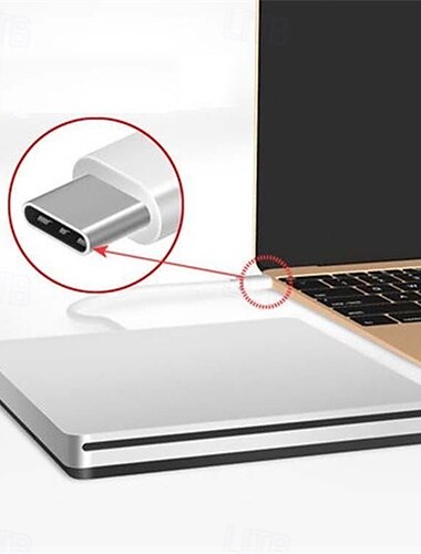  externes DVD-Brennerlaufwerk USB 3.0 Typ-C optisches Laufwerk Slim Slot-In CD DVD RW Brenner Player USB C Superdrive für Windows