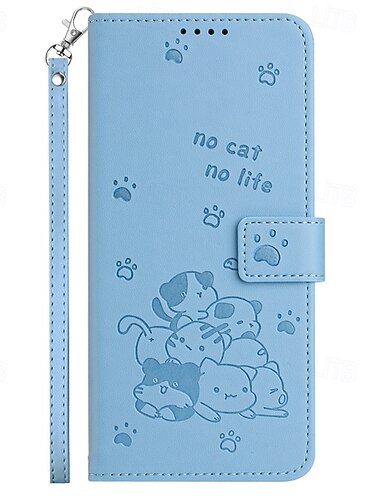  telefone Capinha Para Samsung Galaxy S25 S24 S24 FE S23 S22 S21 Ultra Plus A55 5G A35 5G A25 A15 Capa para Cartão Wallet Com Suporte Proteção de corpo inteiro com pulseira Gato Retro TPU Couro PU