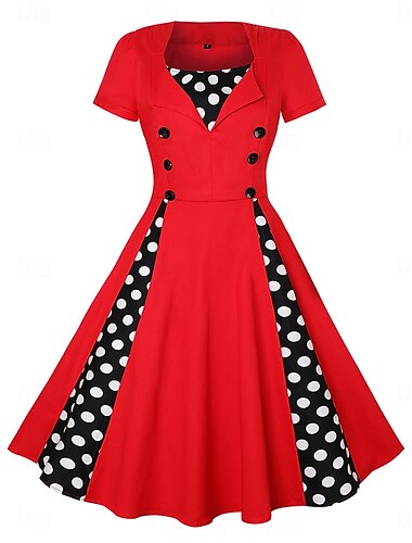  Années 1950 Inspiré vintage Robe Femmes Enterrement de Vie de Jeune Fille Robe