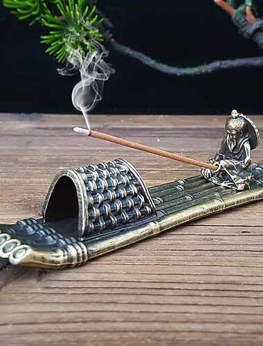  bruciatore di incenso vintage pan di zenzero per uomo - design barca in lega per sandalo &agarwood, perfetto per l'arredamento della casa &aiuto per dormire