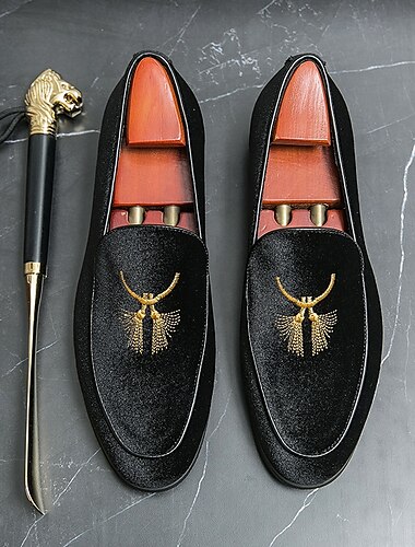  Grüne Samt-Loafer für Herren mit Goldstickerei – luxuriöse Schlupfschuhe für formelle Anlässe und Hochzeiten