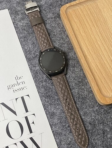  Uhrenarmband für Samsung Galaxy Watch 7/6/5/4 40/44mm, Galaxy Watch 5 Pro 45mm, Galaxy Watch 4/6 Classic 42/46/43/47mm, Watch 3, Active 2, Gear S2 PU - Leder Ersatz Gurt Verstellbar Solo-Loop Armband