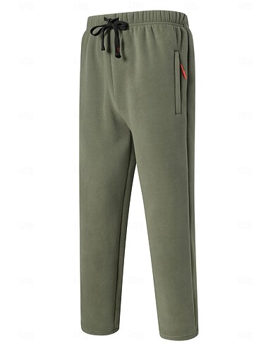  Men's Athletic Pants Fleece Pants Sweatpants Trousers Pocket Drawstring Elastic Waist Plain Comfort Sports Outdoor Daily Fashion Casual ArmyGreen Black Micro-elastic