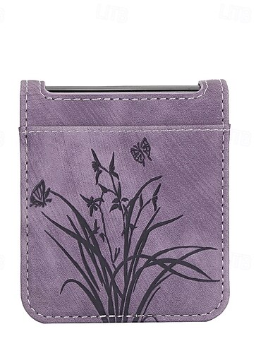  τηλέφωνο tok Για Z Flip 7 Z Flip 6 Z Flip 5 Z Flip 4 Z Flip 3 Πίσω Κάλυμμα με βάση στήριξης Υποδοχή κάρτας Ανθεκτική σε πτώσεις Ρετρό TPU PU δέρμα