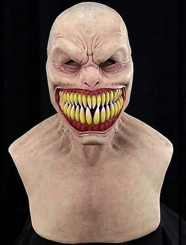  Víspera de Todos los Santos Zombi Máscara Accesorios de Halloween Adulto Hombre Mujer Unisexo Horror Gracioso Disfraz de miedo Víspera de Todos los Santos Carnaval Mardi Gras Disfraz de carnaval fácil