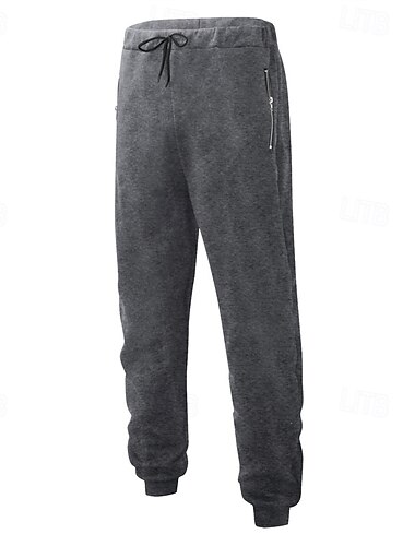  Herr Joggingbyxor Joggare Långbyxor Casual byxor Snörning Elastisk midja Ficka med blixtlås Slät Komfort Varm Fullängd Utomhus Ledigt Dagligen Sport Mode Svart Gul