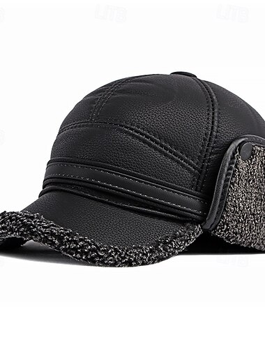  Hombre Gorra de Béisbol Mantiene abrigado Resistente al Viento Transpirable para Pesca Playa Camping / Senderismo / Espeleología Color sólido Poliéster Invierno Otoño