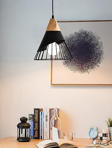  Nordic macaron anhänger licht led moderne hängen lampe e27 led anhänger licht eisen holz 110-240v