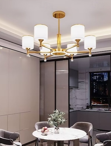  lampadario moderno plafoniera luci pendenti a led moderna lampada da soffitto a filo per sala da pranzo soggiorno nero dorato 6/8/10/15 luci 110-240v
