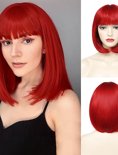 باروكة شعر قصيرة مع غرة، باروكة شعر قصيرة مع غرة للنساء، باروكة شعر قصيرة ذات مظهر طبيعي، باروكة شعر مستقيمة ملونة للتنكر، باروكة شعر لحفلات الكريسماس   باروكة شعر قصيرة مع غرة، باروكة شعر قصيرة مع غرة للنساء، باروكة شعر قصيرة ذات مظهر طبيعي، باروكة شعر مستقيمة ملونة للتنكر، باروكة شعر لحفلات الكريسماس