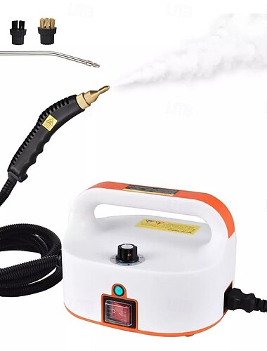  1500 W-os hordozható kézi gőztisztító, magas hőmérsékletű, nyomás alatti gőztisztító gép kefefejekkel