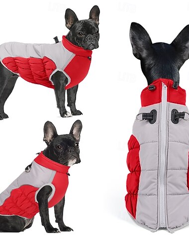  Cane Cappotto Giacca Giacca Imbottita Riflettente Impermeabile Antivento Caldo All'aperto Medio Grande