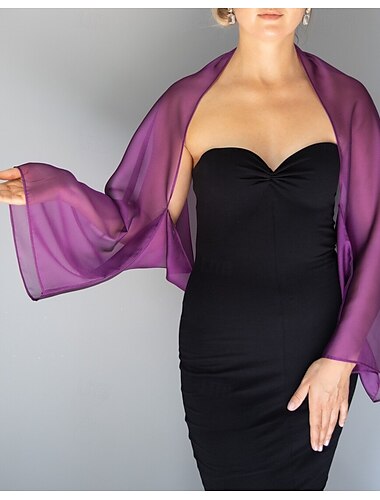  moeders wikkels elegante voiles&amp;doorschijnende mouwloze illusie mouw chiffon bruidsomslagdoeken met ruches voor feest zomer