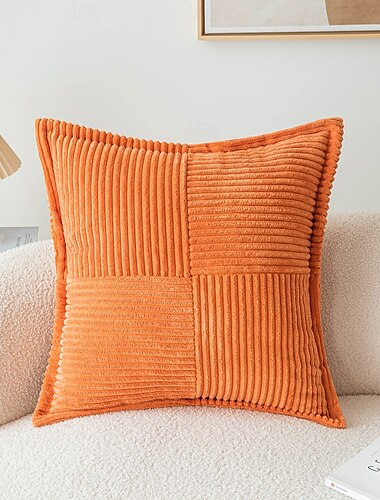  effen gekleurde decoratieve kussensloop corduory 1pc zachte vierkante kussenhoes kussensloop voor slaapkamer woonkamer bank bank stoel
