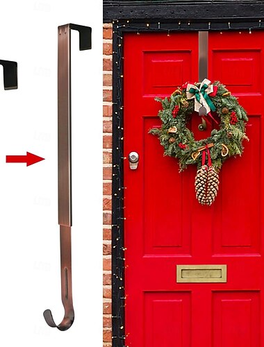  κρεμάστρα στεφανιού για μπροστινή πόρτα, ρυθμιζόμενη κρεμάστρα στεφανιών από 15 έως 25 ίντσες κρεμάστρα στεφάνι, 20 λίβρες μεγαλύτερη αναβάθμιση πόρτας κρεμάστρα στεφάνι χριστουγεννιάτικα φθινοπωρινά