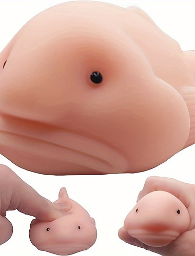  Gniotka Blobfish - zabawka relaksacyjna - ciągnij rozciągaj i ściskaj dla zabawy słodkie rybne upominki na przyjęcia idealne na urodziny i biurowe żarty prezent na Walentynki