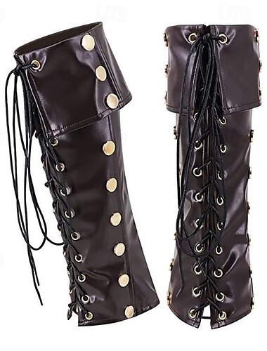  Retro Vintage Mittelalterlich Maskerade Gamaschen Überschuhe Ren Faire Herren Unisex Seeräuber königlich Steampunk Karneval Maskerade Leistung Party Bühne Erwachsene Schuhüberzug