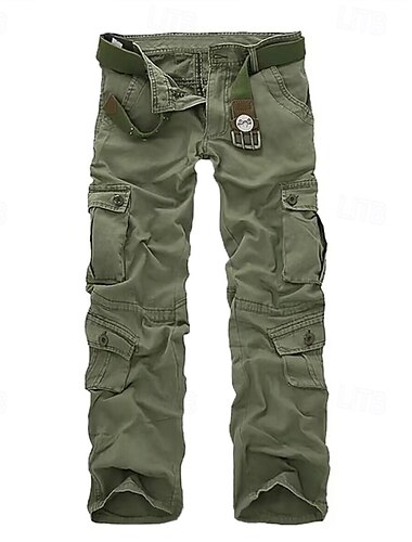  Men's Outdoor Pants Cargo Pants Hiking Pants Trousers Military Camouflage Outdoor Regular Fit Waterproof Breathable Quick Dry Pants / Trousers Black Army Green Cotton Hunting Climbing Camping