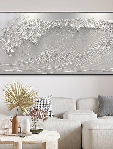  Mintura fait à la main 3D vagues de la mer peintures à l'huile sur toile art mural décoration moderne image abstraite pour la décoration intérieure peinture roulée sans cadre non étirée