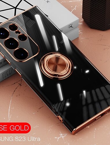  teléfono Funda Para S25 S24 S23 Ultra Plus Funda Trasera Soporte para Anillo Antigolpes Retro TPU ordenador personal