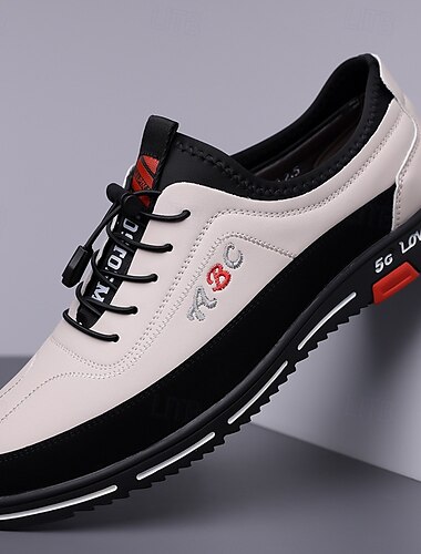  Modische Freizeit-Sportschuhe für Herren – leichte Sneaker in Braun und Schwarz mit gesticktem Design und elastischem Schnürverschluss
