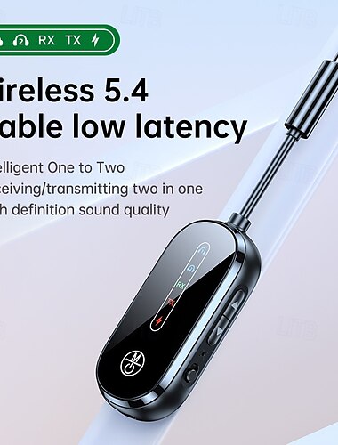  Neuer Bluetooth 5.4-Empfangssender für das Auto, AUX, 2-in-1-Flugzeug-TV, dedizierter drahtloser Sender, einer für zwei