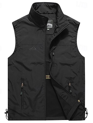  Herren Weste für Wanderer Wander-Fleeceweste Ärmellos Weste Außen Atmungsaktiv Komfortabel Tasche Polyester Schwarz Armeegrün Rot Jagd Angeln Klettern