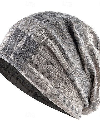  Herr Unisex Mössa Beanie-mössor 骷髅头毛线帽 Svart Blå Polyester Mysigt Dagliga kläder Utekväll Mönstrad