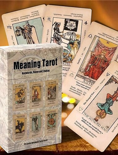  signification carte de tarot avec signification dessus mot-clé tarot débutant jeu de tarot ancien apprendre le tarot 78 cartes pour les cadeaux de Noël