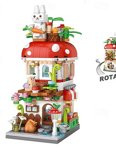  Magisches Haus, Mini-Bausteinspielzeug – Miniaturhausmodelle mit archäologischen und nautischen Motiven für kreatives Spielen und Lernen