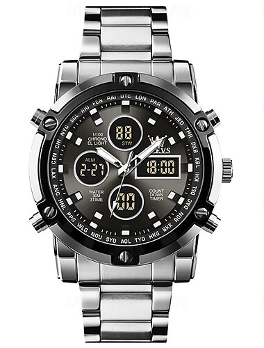  OLEVS 1106 Herren Uhr Luxus Marke Quarz Uhr Trend Sport Wecker LED Anzeige wasserdicht Zeitmessung Code Uhr Herren Uhr