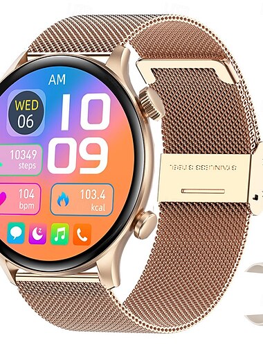  iMosi ZW63 Εξυπνο ρολόι 1.39 inch Έξυπνο ρολόι Bluetooth Παρακολούθηση θερμοκρασίας Βηματόμετρο Υπενθύμιση Κλήσης Συμβατό με Android iOS Γυναικεία Άντρες Κλήσεις Hands-Free