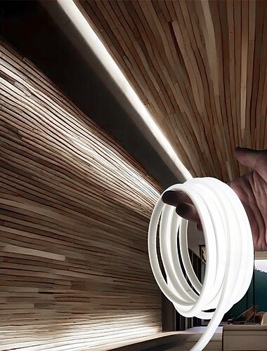  COB-LED-Lichtstreifen, 288 LEDs/m, Ra 90-Lichtstreifen mit hoher Helligkeit, 3000 K/4000 K/6000 K flexibles LED-Band für Schlafzimmer, Küche, Heimdekoration, 220 V, EU-Stecker