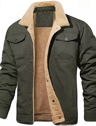  Herren Fleecejacke für Wanderer Winter Draussen warm Fleece-Futter Vliesjacken Klettern Camping / Wandern / Höhlenforschung Reisen Dunkelgrau Hellkaki Schwarz Weiß Armeegrün