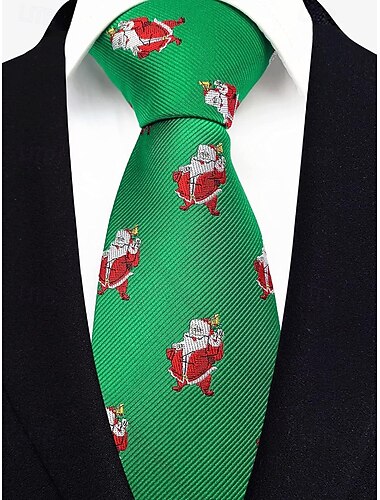 cravatta a tema natalizio da uomo: cravatte festive con motivi di Babbo Natale, fiocchi di neve e bastoncini di zucchero per le feste di Natale   cravatta a tema natalizio da uomo: cravatte festive con motivi di Babbo Natale, fiocchi di neve e bastoncini di zucchero per le feste di Natale