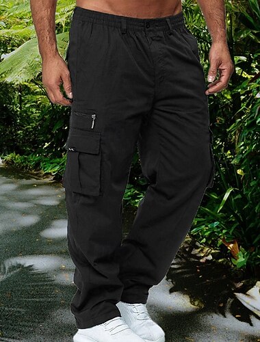  Hombre Pantalones al aire libre Pantalones cargo Pantalones para senderismo Militar Primavera Al aire libre Ajuste regular Impermeable Secado rápido Transpirable Pantalones / Sobrepantalón Negro
