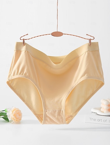  dames boyshorts 1 st ondergoed eenvoudig klassiek puur kleur katoen mid taille plus size genderneutraal lichtblauw zwart roze m l xl thuis outfits