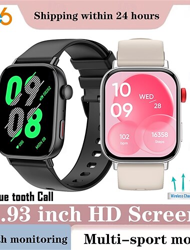  696 P93 Reloj inteligente 1.393 pulgada Pulsera inteligente Bluetooth Podómetro Recordatorio de Llamadas Seguimiento del Sueño Compatible con Android iOS Mujer Hombre Llamadas con Manos Libres
