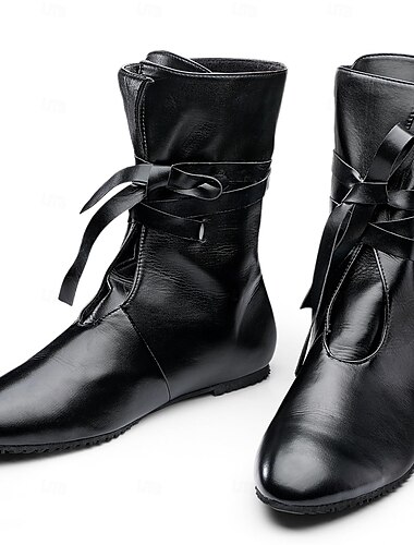  Mittelalterlich Renaissance Schuhe Flache Jazzstiefel Kostüm Herren Damen Keltisch Seeräuber Fantasie Maskerade Party / Abend LARP Renaissance-Messe Erwachsene Schuhe