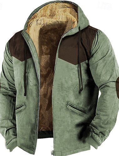  Miesten Vetoketjullinen huppari Täysi vetoketjullinen huppari Sumea sherpa Fleecetakki Fleece -huppari Sininen Ruskea Apila Harmaa Hupullinen Kuvitettu Sulkea jnk vetoketju Vetoketju Tasku Urheilu ja
