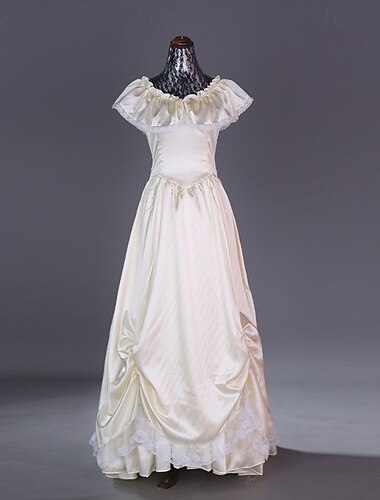  Rokoko Viktorianisch Ballkleid Bodenlang Kleid Ballkleid Damen Halloween Karneval Maskerade Leistung Abschlussball Karneval von Venedig Erwachsene Kleid